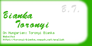 bianka toronyi business card